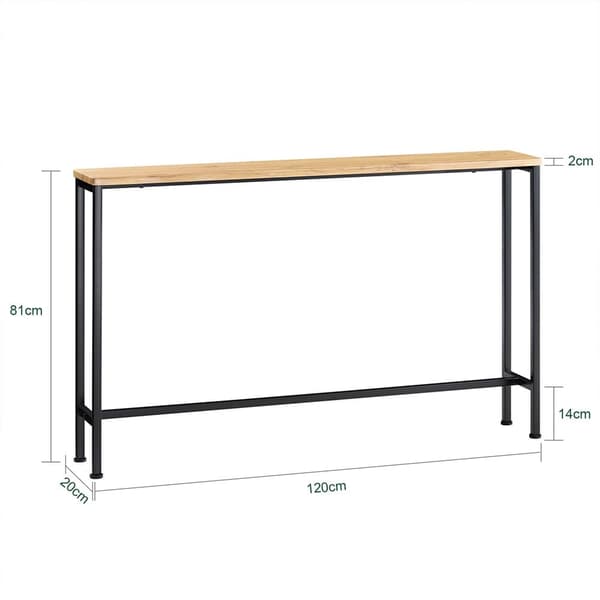 Konsolbord, FSB19-L-E, 120x20x81 cm, Brun