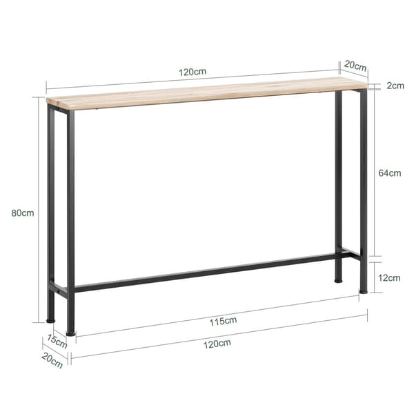 Sideboard, FSB19-XL-Z, 120x20x80 cm, Brun