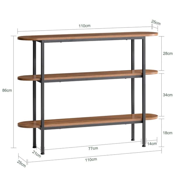 Konsolbord, FSB67-WS, 110x25x86 cm, Hvid