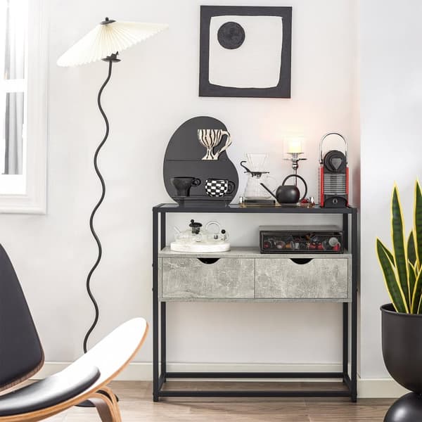 Konsolbord, FSB54-HG, 81x35x78 cm, Grå