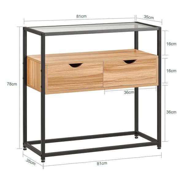 Sidebord, FSB54-N, 81x35x78 cm, Brun