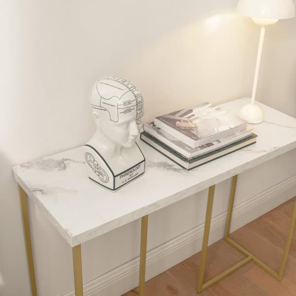 Konsolbord, FSB58-G, 100x36x75 cm, Hvid