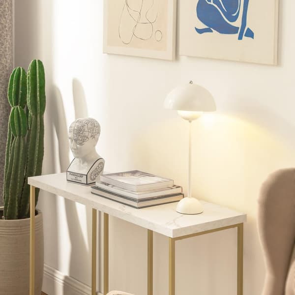 Konsolbord, FSB58-G, 100x36x75 cm, Hvid