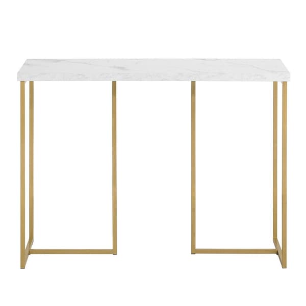 Konsolbord, FSB58-G, 100x36x75 cm, Hvid
