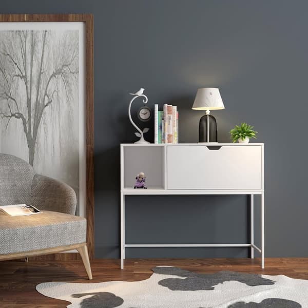 Sidobord, FSB21-W, 92x80x30 cm, Vit