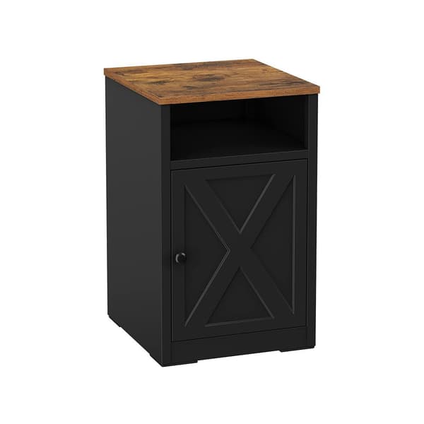 Nattbord med �pent rom vintage brun-svart
