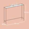 Miniatyrbild 6 av 6: Konsolbord, VASAGLE LGT26G, 20x100x80 cm, Guld