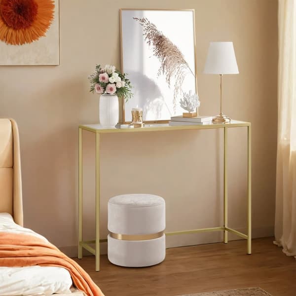 Konsolbord, VASAGLE LGT26G, 20x100x80 cm, Guld