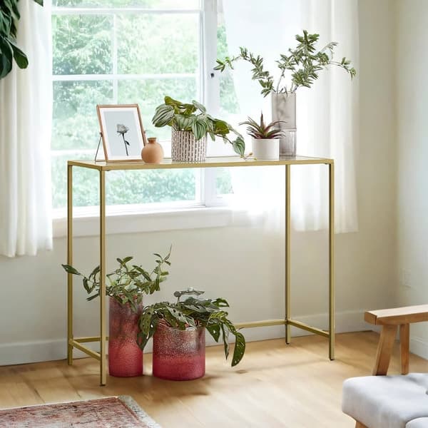 Konsolbord, VASAGLE LGT26G, 20x100x80 cm, Guld