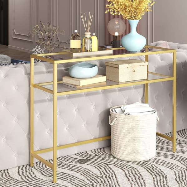 Konsolbord, VASAGLE LGT025A01, 35x100x80 cm, Guld