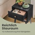 Miniatyrbild 5 av 6: Nattduksbord Set, VASAGLE LET855W01, 28x39x55 cm, Snövit