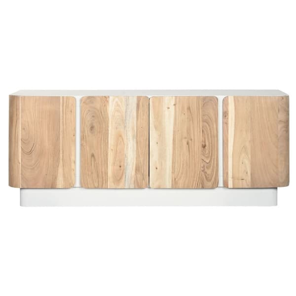 TV-möbler Home ESPRIT Vit Naturell 140 x 40 x 55 cm