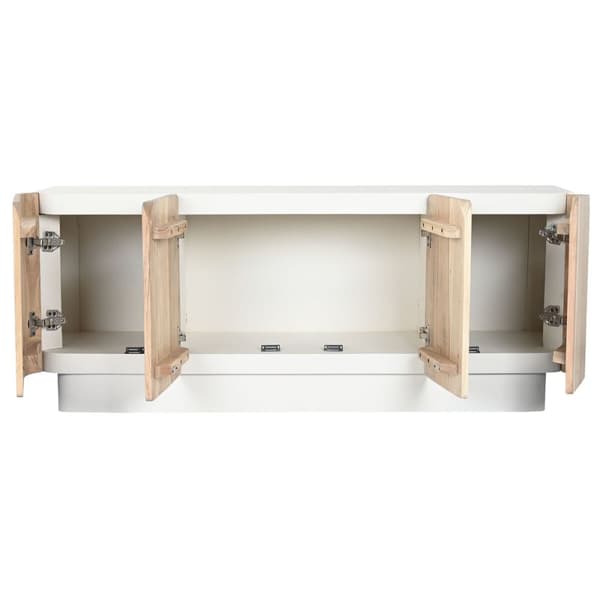 møbler Home ESPRIT Hvid Natur 140 x 40 x 55 cm
