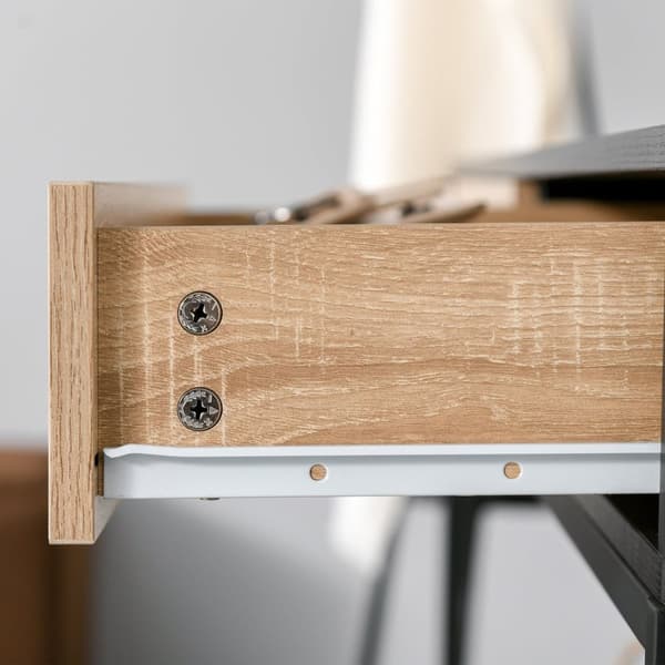 Rootz Console -taulukko - sisäänkäyntitaulukko - sohvataulukko - moderni muotoilu - 2 laatikkoa - metallikehys - 120 x 35 x 75 cm