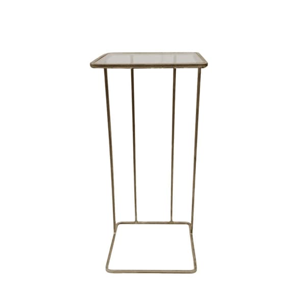 Selette en métal doré et verre L25,5 cm - ANTOINETTE