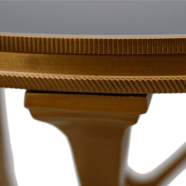 Desserte en métal doré et verre D43 cm - POMPADOUR