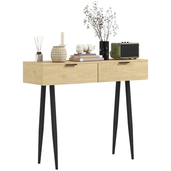 Rootz Scandinavian Console Table - Indgangskonsol - smal indgangsbord - Rummelig bordplads - 100 cm x 30 cm x 80,5 cm