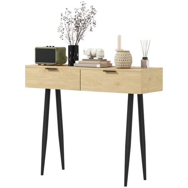 Rootz Scandinavian Console Table - Indgangskonsol - smal indgangsbord - Rummelig bordplads - 100 cm x 30 cm x 80,5 cm
