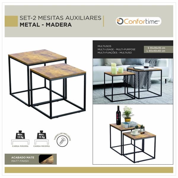 Set of 2 tables Confortime (2 osaa)
