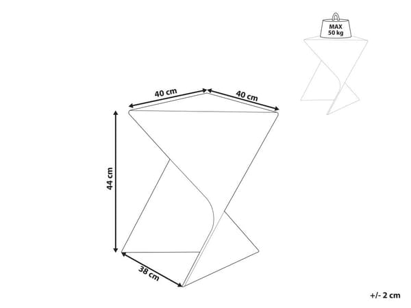 Sidebord Oransje Trekantet Geometrisk Form Endebord i Plast Aksentbord