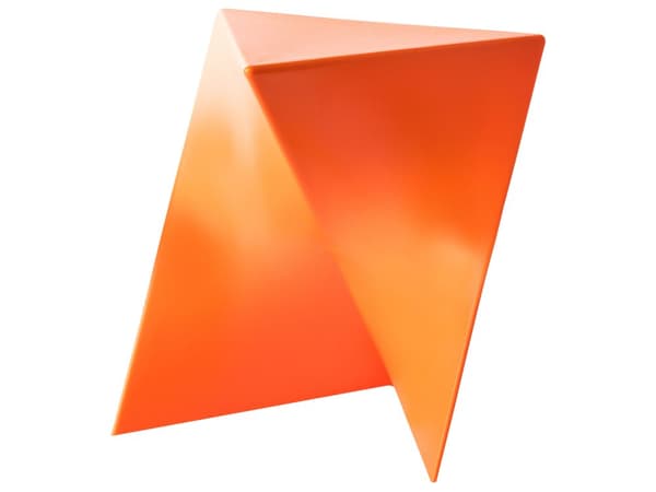 Sidebord Oransje Trekantet Geometrisk Form Endebord i Plast Aksentbord