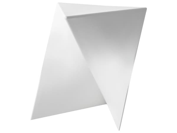 Sidebord Hvit Trekantet Geometrisk Form Endebord i Plast Aksentbord