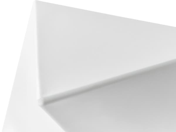 Sidebord Hvit Trekantet Geometrisk Form Endebord i Plast Aksentbord