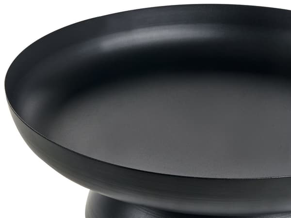 Sidebord Svart Metall Rund Geometrisk Form Endebord Aksentbord
