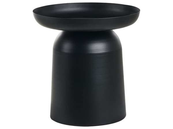 Sidebord Svart Metall Rund Geometrisk Form Endebord Aksentbord