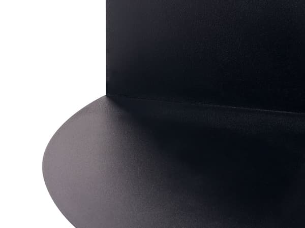 Sidebord Svart Metallbord i Rund Geometrisk Form Endebord med Hylle Aksentstykke