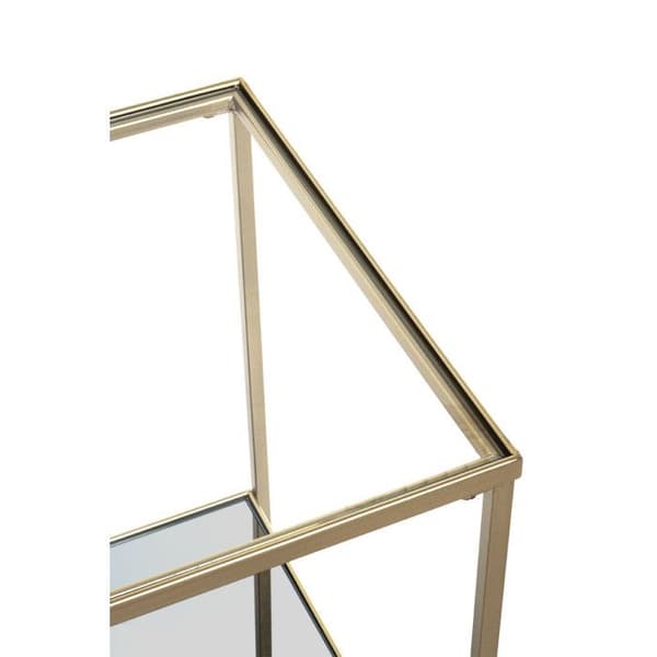 Fyrkantigt designersidobord "Timana" 55 cm guld