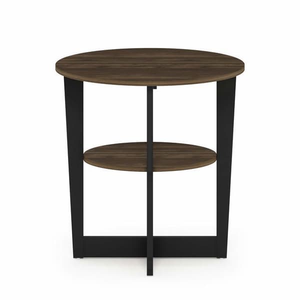 Sidobord - komplementbord - piedestalbord Furinno - 15019 - Sidobord i trä 1 Styck Columbia Valnöt / Svart