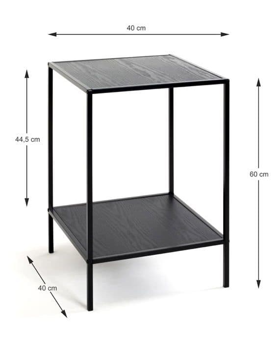Haku möbel - 23561 - Haku Mobel Soffbord, Mdf, Svart, L 40 x D 40 x H 60 cm