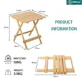 Miniatyrbild 2 av 4: Homecall - 30252B - Bambu Bord Vikbart Liten Balkong Bord Trädgård Bord Square