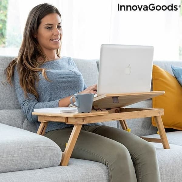 InnovaGoods Lapwood hopfällbart sidobord i bambu