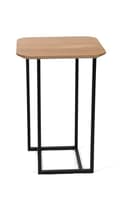 Miniatyrbild 4 av 4: Sidobord - komplementbord - piedestalbord M2 kollektion - 1 - Block, Wild Oak, Black metal, 40x60x40