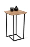 Miniatyrbild 1 av 4: Sidobord - komplementbord - piedestalbord M2 kollektion - 1 - Block, Wild Oak, Black metal, 40x60x40