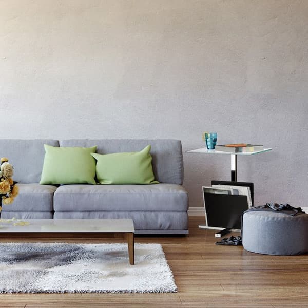 RELAXDAYS sidobord - Modern design - Glasskiva och tidningsställ - Svart