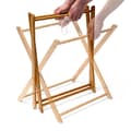 Miniatyrbild 3 av 6: Relaxdays Fällbord, med hylla, låg soffbord, i bambu, H x B x D: 63,5 x 55 x 35 cm, natur