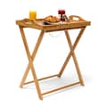 Miniatyrbild 1 av 6: Relaxdays Fällbord, med hylla, låg soffbord, i bambu, H x B x D: 63,5 x 55 x 35 cm, natur