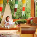 Miniatyrbild 5 av 6: Relaxdays Fällbord i trä, för vardagsrum, balkong och terrass, robust, fällbord, HLP: 50 x 50 x 50 cm, natur