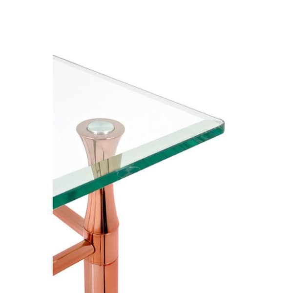 Sidobord - EMOB - Véra - Kopparmetall - Glasskiva