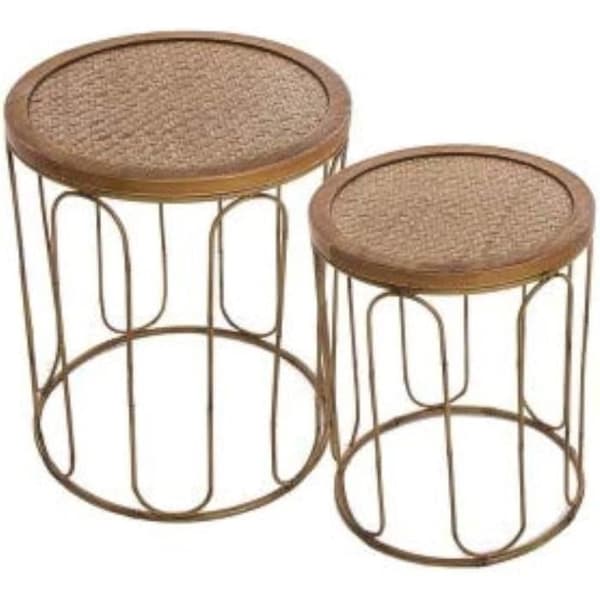 Set med 2 sidobord i rotting DC-294506 - Dcasa
