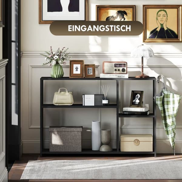 Konsolbord, 110x30x75 cm, Svart