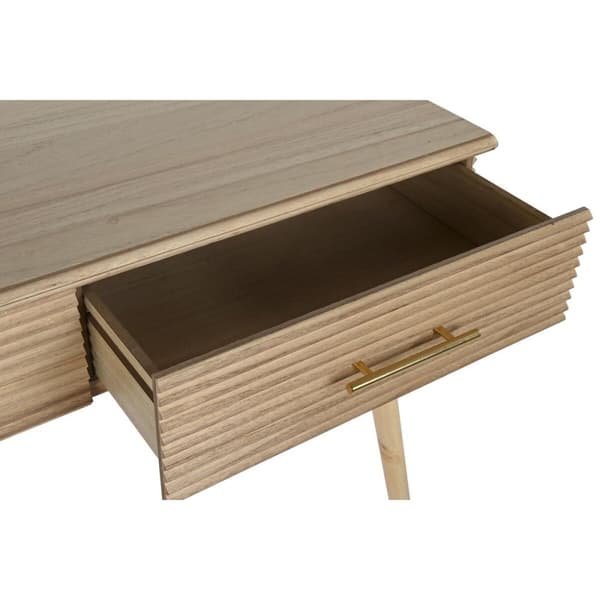 Sivupöytä DKD Home Decor 100 x 40 x 76 cm Kullattu Vaaleanruskea Paolownia wood Puu MDF