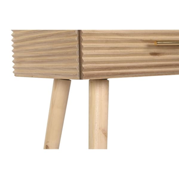 Sivupöytä DKD Home Decor 100 x 40 x 76 cm Kullattu Vaaleanruskea Paolownia wood Puu MDF