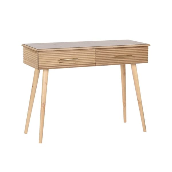 Sivupöytä DKD Home Decor 100 x 40 x 76 cm Kullattu Vaaleanruskea Paolownia wood Puu MDF