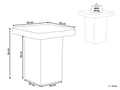 Miniatyrbilde 3 av 7: Sidebord Beige MDF-topp i Finér med Steinlignende Understell 50 x 50 cm Moderne Design Stue
