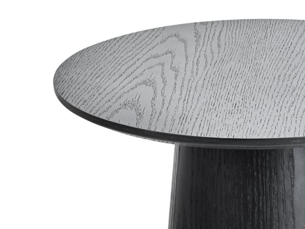 Sidebord Svart MDF-topp i finér 50 x 50 cm Moderne Design Stue