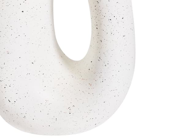 Sidebord med Terrazzo-effekt i Off-White MgO Glassfiber 42 x 28 cm UV-beis Rust Vann Vindbestandig Boho Moderne Utendørs Stue